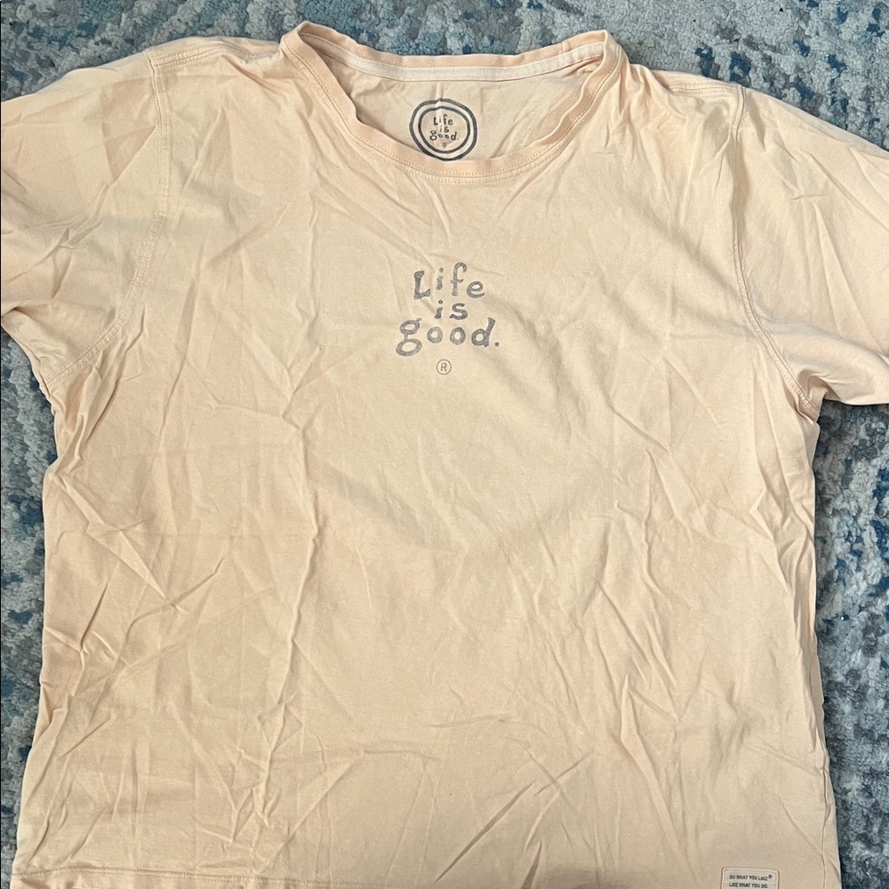 Life Is Good Light Tan T-Shirt